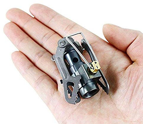 Gocher Portable léger Camping Mini réchaud en Titane cuisinière en Plein air Four de Survie poêle Poche Pique-Nique Cuisson brûleur à gaz brs-3000t