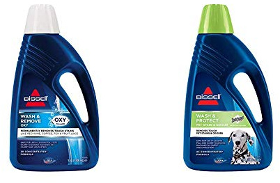 BISSELL Wash and Remove Oxy, 1.5 L, 1265E & Wash and Protect Pet Carpet Shampoo, 1.5 L