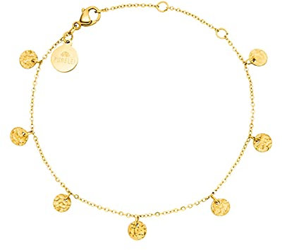 Purelei® Malihini Coin Armband (Gold) – Elegantes, verspieltes Damen Armband mit Plättchen – Edelstahl 18K vergoldet – Verstellbare Länge 16/17,5/19 cm – Hawaiianisch inspiriert & wasserfest