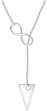 Sofia Milani - Damen Halskette 925 Silber - Dreieck Unendlich Anhänger - 50328