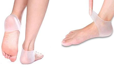 2 Pezzi, protettori fascite, proteggi tallone in silicone, gel cuscinetto tallone, gel tacco calze, cuscinetti per talloni, supporti per tallone, plantare sollievo dolore.