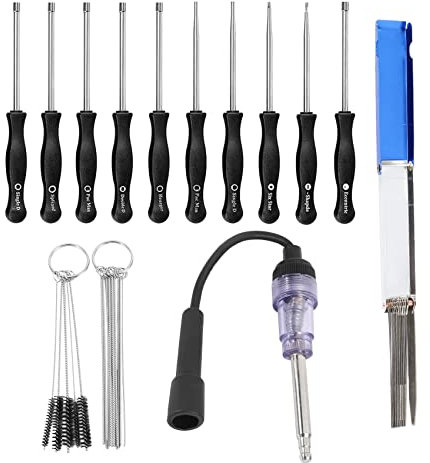 Réglage Carburateur Tournevis Nettoyant Testeur d'Allumage Moteur pour Carburateur Commun 2 Cycles Chaîne/Tondeuse Herbicide/Tronçonneuse