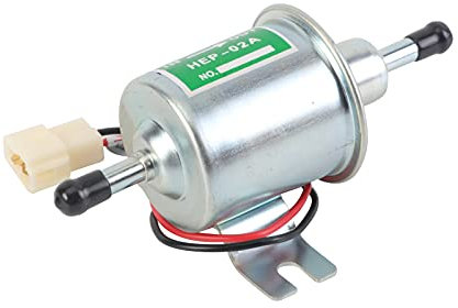 BONRYAN Universal 12 V Kraftstoffpumpe, Dieselpumpe, Benzinpumpe, elektrische Baumaschinen HEP-02A (Silber)