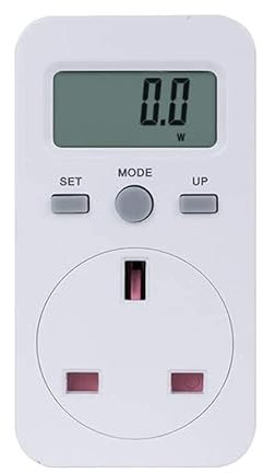 Electricity Usage Monitor Socket Tester,Lechnical UK Plug Socket Power Meter Digital LCD Power Energy Monitor Power Meter Energy Monitor Plug, Electric Usage Monitoring Socket