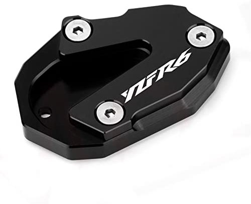GWINDI Motorradständer Für Yamaha YZFR6 YZF R6 2013-2017 2018 2019 2020 2021 2022 Motorrad CNC Ständer Fuß Seitenständer Vergrößern Verlängerungsplatte Pad (Color : Schwarz)