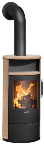 Justus | Kaminofen | Island 5 2.0 | 5 kW | Keramik Corretto, Stahl Schwarz