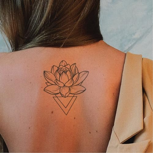 MyJagua Tattoo • Lotus Licht | 1-2 Wochen Tattoo | Auf Pflanzenbasis | Hautverträglich | Wasserfest | Neue Tattoo Technologie | Kein Klebe Tattoo