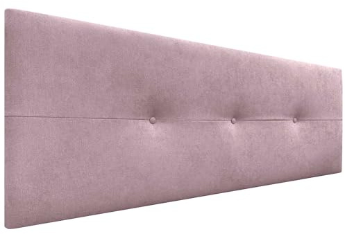 DHOME Cabecero de Polipiel o Tela AQUALINE Pro cabeceros Cabezal tapizado Cama Lujo (Tela Rosa, 135cm (Camas 120/135/140))