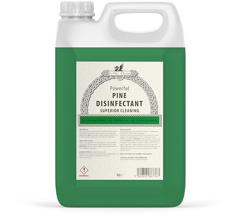 Celtic Clean - Pine Disinfectant Concentrate - Multi-Purpose Floor & Surface Cleaner, Kills 99.9% of Germs, Long-Lasting Fresh Pine Scent, Heavy-Duty General Purpose Cleaning Liquid - 5 Litre