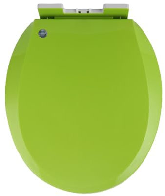 Giural WC-Sitz Toilettensitz Mit Absenkautomatik, Aus PP, Farbiger Klodeckel Softclose Scharnier, Toilettendeckel Und Brille Antibakteriell,Grün