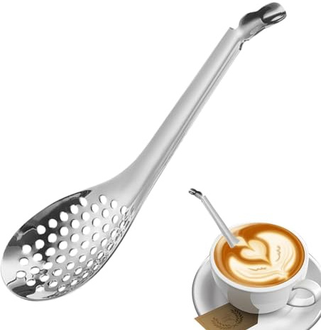 Cucchiai per caviale - Cucchiai forati per sferificazione molecolare leggeri Filtri | Gadget da cucina per colino con cucchiaio da bar in acciaio inossidabile color oro o argento per caviale, salse, s
