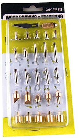 Lurrose 28piezas Puntas Para Pirograbado Kit Completo De Herramientas De Soldadura Puntas Para Soldador y