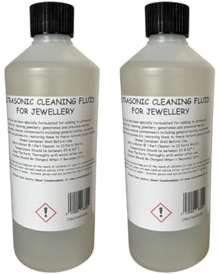 DWChemicals 250 ml liquido detergente per gioielli ad ultrasuoni, detergente per la casa o professionale per metalli preziosi e pietre preziose (2)