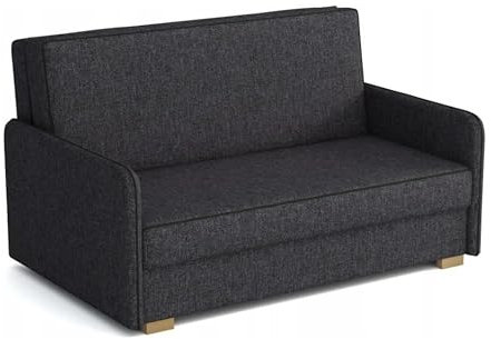 MEBLE-LUX Schlafsofa mit Bettkasten IVA 138 cm Breit I 3 Stzer Sofa mit Schlaffunktion I Schlafcouch Ausziehbar I Klappsofa für Kinder- oder Gästezimmer I Sofa Klein in Grau