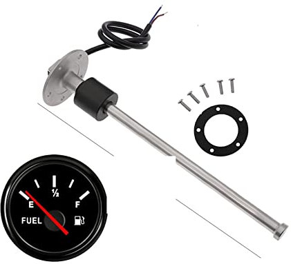 Sensor de nivel de líquido Indicador de nivel de combustible 0-190 ohmios Indicador de nivel de tanque de aceite con sensor de nivel de combustible para barco, automóvil, RV, autocaravana, detector
