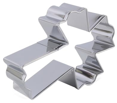 Tiardey Cortador de Galletas en Forma de Cruz Molde para Galletas en Forma de Cruz Cortador de Galletas en Forma de Cruz de Acero Inoxidable 6,5 x 8,6 cm