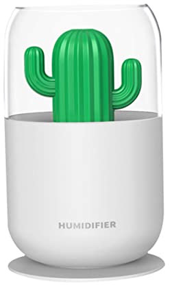 LOEFLIFA Humidificador De Cactus Mini Usb Con Adecuado Para Coche Escritorio Dormitorio y Oficina Vapor Frío