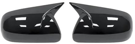 JBPIHZT Seitenspiegelabdeckungen Für Toyota Für Corolla 2007-2013 Für Vios Für Yaris Limousine P90 2008-2013 Rückspiegelgehäuse Abdeckungskappe Außenspiegel Seitenspiegel-Abdeckkappen(Gloss Black)
