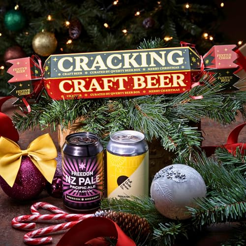 Craft Beer Christmas Crackers by QWERTY Beer Box - Unique Christmas Gifts for Men. Festive Red & Green Eyecatching Design, Mixed Pack, Great Men's Gift for XMAS 2025 (1 Cracker, Craft Beer)