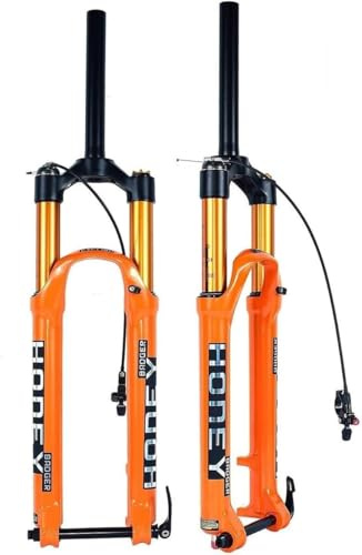 Générique Fourche VTT 27,5/29, Débattement De 160 Mm, Suspension Pneumatique, Commande par Câble, Pivot Droit 1-1/8, Amortissement 15×100(C,26in)