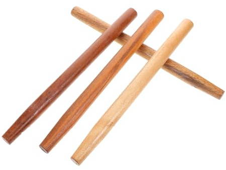 YARNOW Universal Wooden Handles for Garden Tools 4 Pcs 40Cm Long Ergonomic Replacement Handles Suitable for Shovels Hoes Sickles with Wide Application in Farming and Gardening