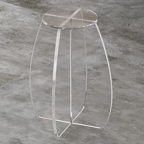 Klara Akrylbordsben, Hemmöbelfötter, Transparenta Flytande Bordben, DIY-dekorationsfötter for Vardagsrum, Kök, Sovrum och Användning som Sofabord(40x40x72cm/15.7x15.7x28.3in)