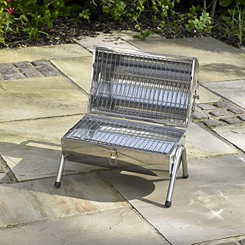 garden mile Diverses Fonte/Acier Inoxydable Métal Grand Intérieur/Extérieur Cuisson Jardin Camping BBQ Feu Fosse. Portable Chariot, Bouilloire, électrique Barbecue Grill