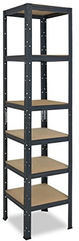 shelfplaza Home 200x30x30cm Schwerlastregal anthrazit mit 6 Böden x 145kg | Kellerregal · Lagerregal · Metallregal · Regale für Kellerraum · Steckregal · Abstellraum Regal