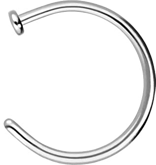 PIERCINGLINE Nasenring offen aus Chirurgenstahl - Nasenpiercing in 4 Farben und vielen Größen
