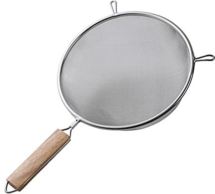 Coladores acero inoxidable con manija para alimentos y vegetales. medidas 22cm.