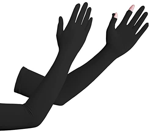 FASECKS Women UV Sun Protection Driving Gloves Touchscreen Arm Non Slip Sun Block Gloves for Outdoor Sports Cycling