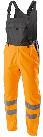 Högert Volme Salopette de pluie avec protection haute visibilité, orange, taille S