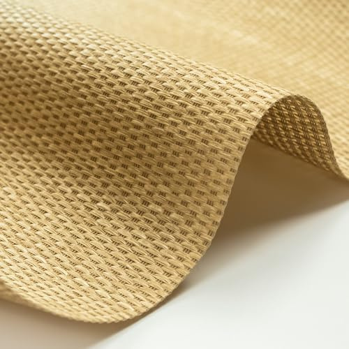 GoDear Design Grasscloth Wallpaper, Faux Bamboo Textured Wallpaper, Contact Paper for Furniture, 23 W x 96 L, Non-Pasted Paper,Bushy