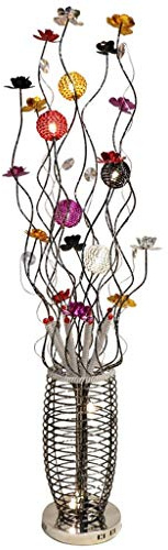 Lampadaire Lampadaire Lampes Verticales Lumières Maison Art Déco Fleur Lampadaire Salle À Manger Luminaire Élégant Fleur Lampadaires Éclairage Intérieur (Color : LED Warm Light)