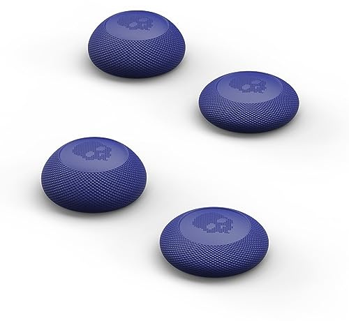 Skull & Co. Convex Thumb Grip Caps Joystick Cap Analog Stick Cap Thumbstick Grip Cover for Nintendo Switch Pro Controller & PS5 / PS4 / Slim / Pro Controller - Neon Blue, 2 Pairs (4pcs)