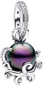 Lkwidi Charme Oktopus Die kleine Meerjungfrau Ursula Charms-Anhänger 925 Sterling Silber Charm Bead Pendant für Europäische Armbänder und Halsketten