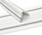 Rodapié suave autoadhesivo, para pared, flexible, borde de revestimiento, borde de techo, cenefa de pared (blanco con línea gris)