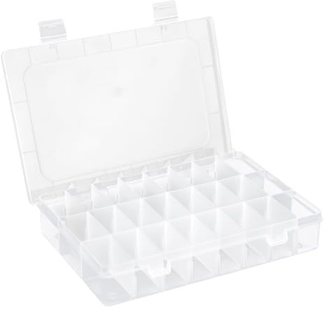Sortierbox,Sortierboxen Für Kleinteile,24 Raster Setzkasten,Kleinteile Organizer,Box Mit Fächern,Schraubenbox Aufbewahrung,Aufbewahrungsbox Mit Fächern,Perlen Foto Loom Bänder Aufbewahrungsbox