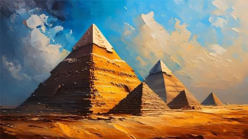 Diamond Painting Pyramide Diamant Painting Bilder Ägypten Diamond Painting Erwachsene Full Diamond Painting Zubehör DIY Diamant Kunst Malerei Stickerei Set Kreuzstich Bilder Home Wand Dekor 160x90cm