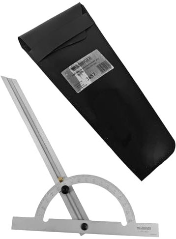 WELDINGER Edelstahl Grad-Winkelmesser pro einstellbare Messungen 0-180 Grad