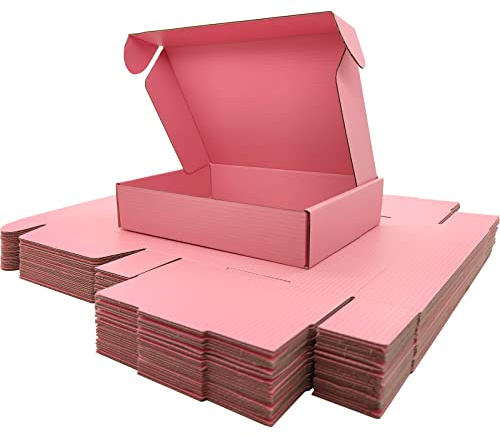 Cenoid Maxibriefkarton 230x150x50 mm Versandkarton Klein (25 Stück) Kleine Kartons Versand Rosa Faltkartons für Warensendung