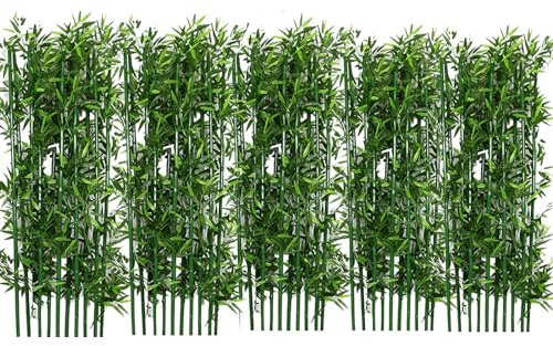 Große künstliche Bambuspflanzen, Bäume für den Innen- und Außenbereich, 2 m hoch, künstliche Bambusseide, DIY-Dekoration mit Blättern für Gartenzaun, 50 Stück, 1 m, 1,2 m, 1,5 m, 1,8 m Optionen