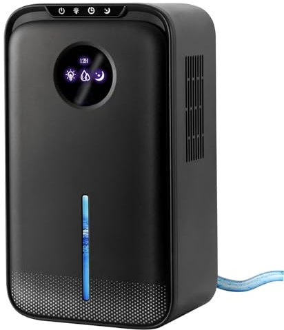 Dehumidifiers for Home, 2.7L Water Tank Small Dehumidifier With Drain Hose for Drying Clothes with 8-12-24HTimer Sleep Mode and Auto Shut Off Defrost,Quiet Dehumidifiers for Bathroom Bedroom Closet RV