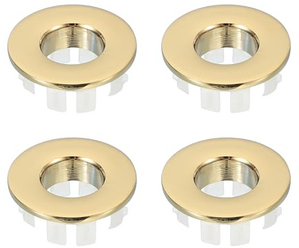 PATIKIL 4 Pcs Anneau De Débordement D'évier Capuchon Rond Or