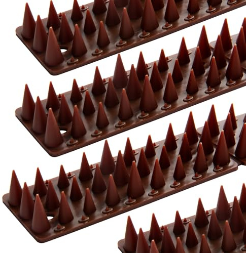 OFFO Pinchos Antipalomas, Pinchos para Palomas de 7.5 m (25x30cm), Marrón | Pinchos Palomas Plastico Exterior, Pinchos Antipajaros Resistente para Ventanas, Valla, Terraza, Balcon, Techos o Jardines