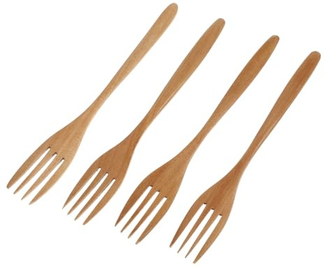MAGICLULU 4piezas Tenedor De Madera Para Ensalada Utensilios De Cocina De Madera De Tenedor De Para Buffet Herramientas De Cocina Para Ensaladas