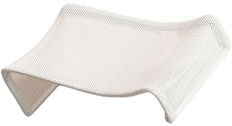 Mikinona Kleinkind Badesitz aus Kohlenstoffstahl mit Weichem Stoffbezug Rutschfeste Babybadematte für Sichere und Bequeme Babybadewanne für Neugeborene und Babyshower
