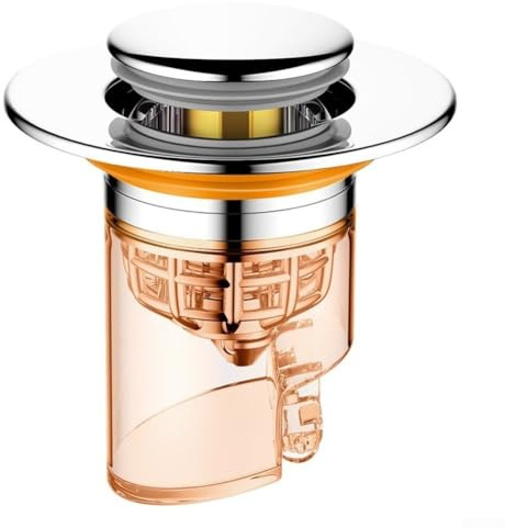 Bouchon de vidange avec fermeture magnétique et noyau en cuivre épais pour évier, empêche les odeurs désagréables et les insectes, dispose d'une grande ouverture de vidange rapide et d'un panier