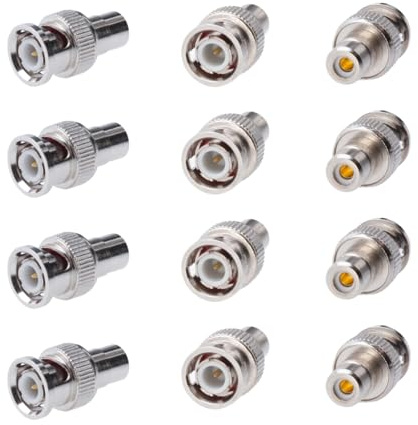 Cctv4Less BNC Male to RCA Female Adapter – Straight Connector for CCTV, Security Camera, Coaxial RG6, TV & Satellite (10)
