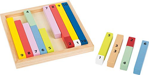 small foot 10847 Rechenstäbchen Educate aus Holz, mit 19 Rechenstäbchen in unterschiedlichen Größen, ab 6 Jahren